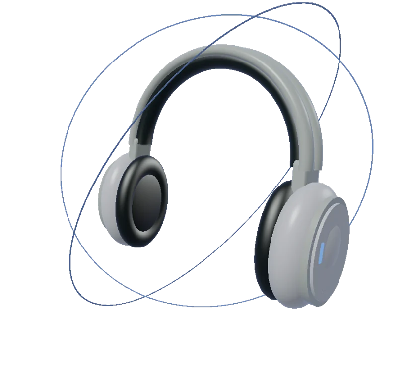 Headphone concept in pearl blue